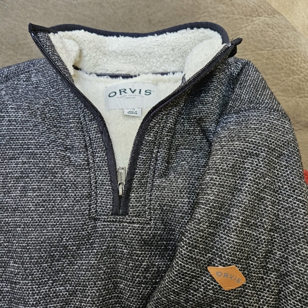 Orvis Gray Half-Zip Sweater